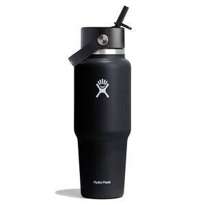 Hydro Flask -  32oz Wide Mouth Flex Straw Travel Bott Black
